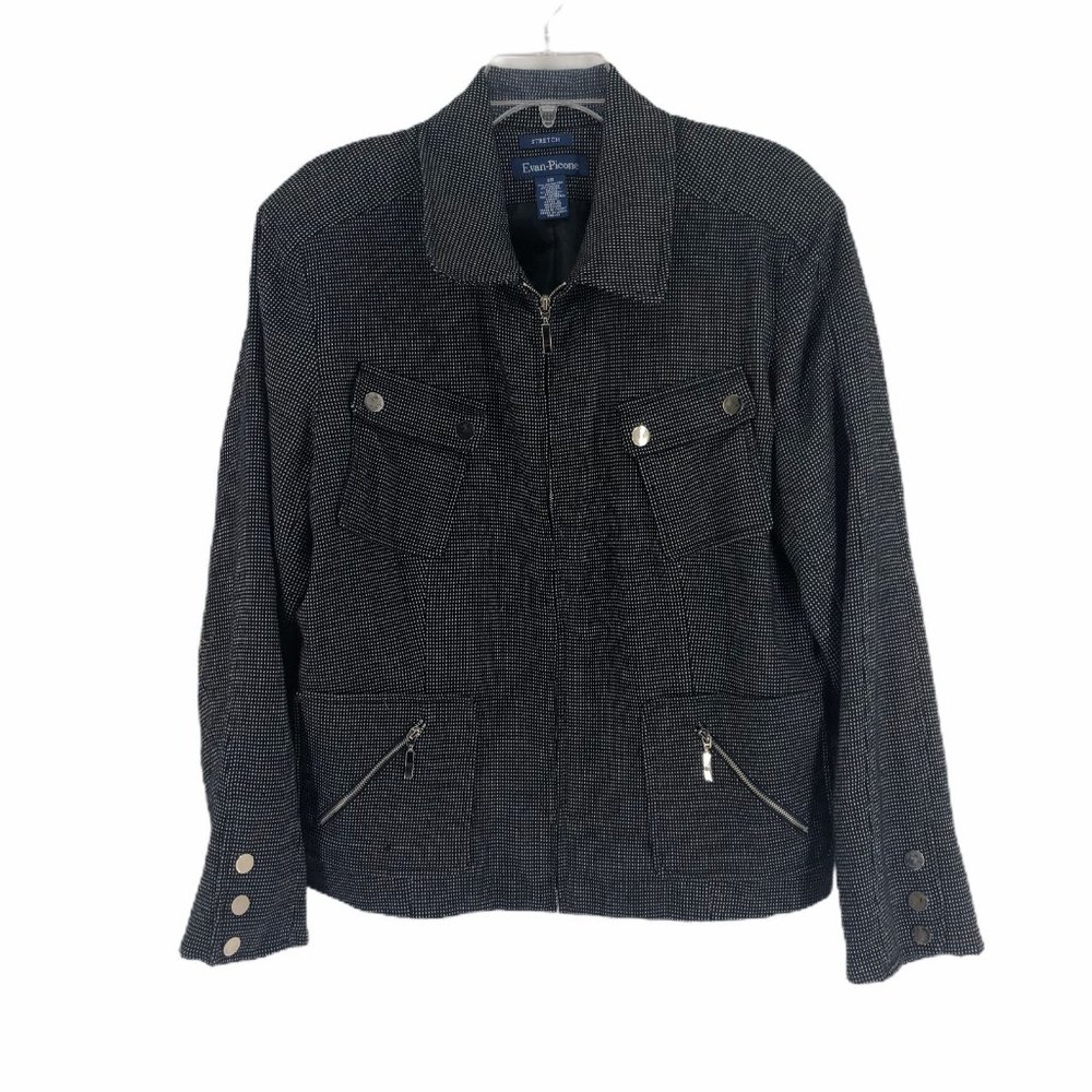 Evan Picone Womens Stretch Jacket Coat Size 16